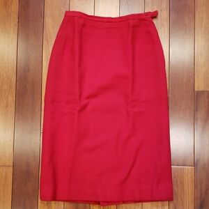 Vintage Jantzen wool pencil skirt.  Red. Women's Size XXS-XS